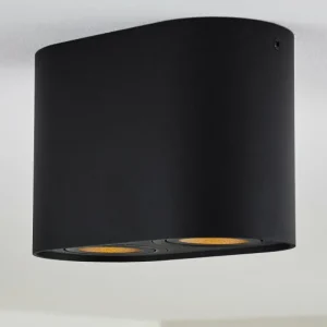 hofstein Plafonnier Quimper Noir, 2 lumières* Lampes Modernes