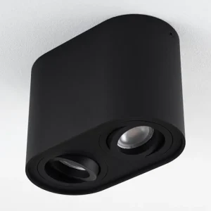 hofstein Plafonnier Quimper Noir, 2 lumières* Lampes Modernes