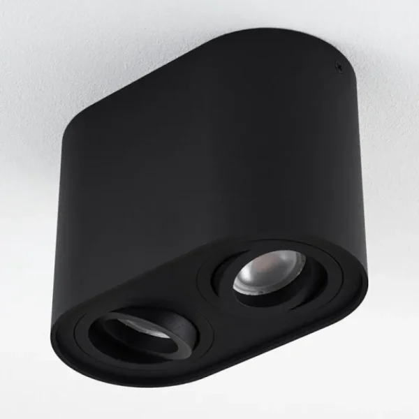 hofstein Plafonnier Quimper Noir, 2 lumières* Lampes Modernes