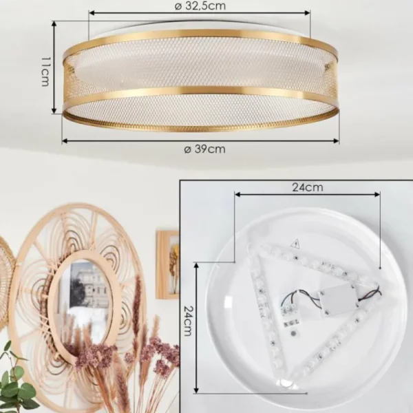 hofstein Plafonnier Quintinha LED Blanc, 1 lumière* Lampes Modernes