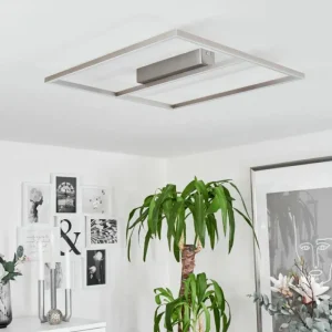 hofstein Plafonnier Rauma LED Nickel mat, 1 lumière* Lampes Modernes