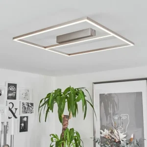 hofstein Plafonnier Rauma LED Nickel mat, 1 lumière* Lampes Modernes