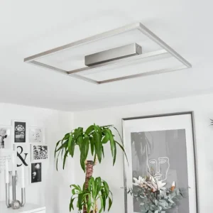 hofstein Plafonnier Rauma LED Nickel mat, 1 lumière* Lampes Modernes