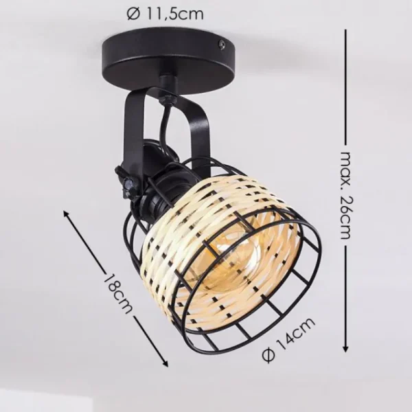 hofstein Plafonnier Recinto Noir, 1 lumière* Lampes Modernes