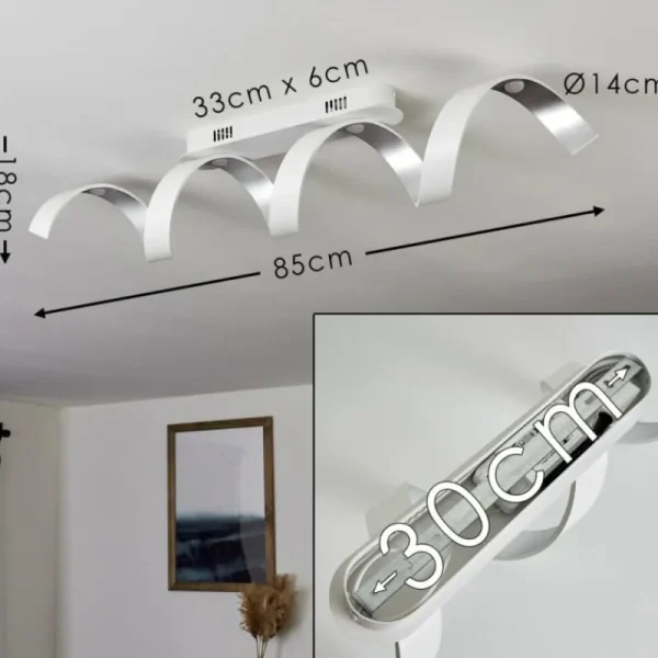 hofstein Plafonnier Rezat LED Blanc, 1 lumière* Lampes Modernes