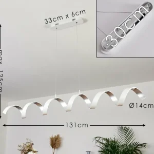 hofstein Plafonnier Rezat LED Blanc, 1 lumière* Lampes Modernes