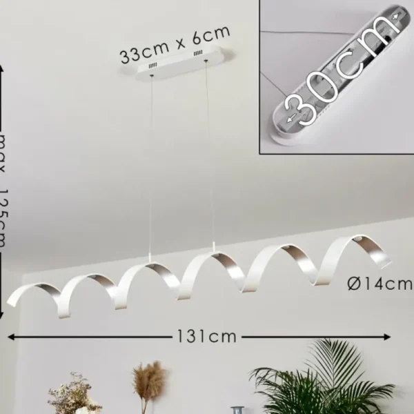 hofstein Plafonnier Rezat LED Blanc, 1 lumière* Lampes Modernes
