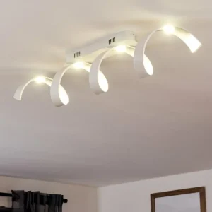 hofstein Plafonnier Rezat LED Blanc, 1 lumière* Lampes Modernes