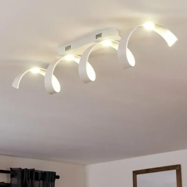 hofstein Plafonnier Rezat LED Blanc, 1 lumière* Lampes Modernes
