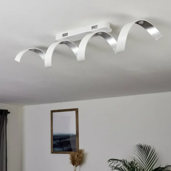 hofstein Plafonnier Rezat LED Blanc, 1 lumière* Lampes Modernes