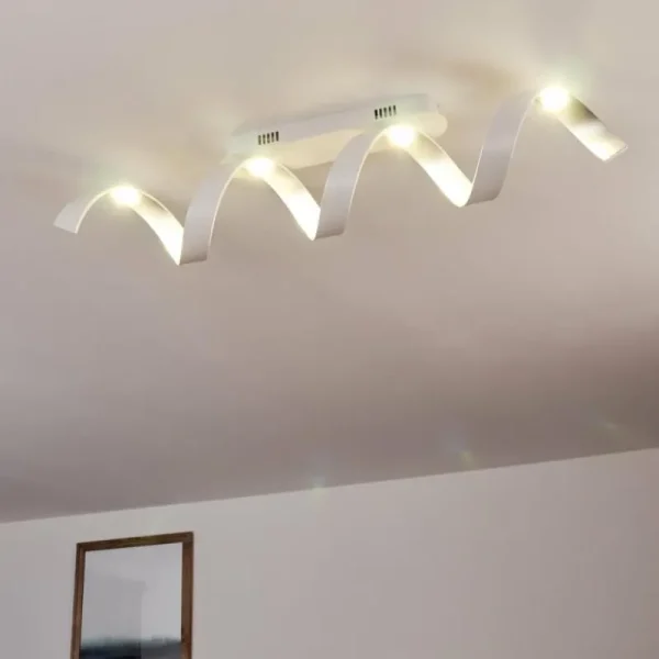 hofstein Plafonnier Rezat LED Blanc, 1 lumière* Lampes Modernes