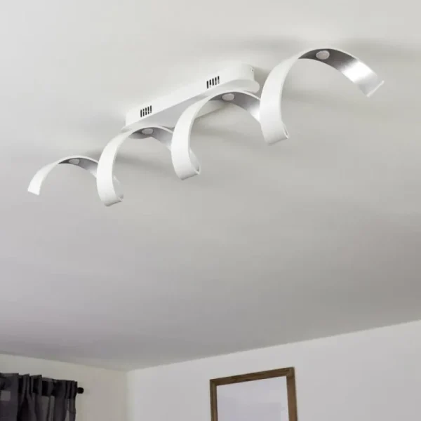 hofstein Plafonnier Rezat LED Blanc, 1 lumière* Lampes Modernes