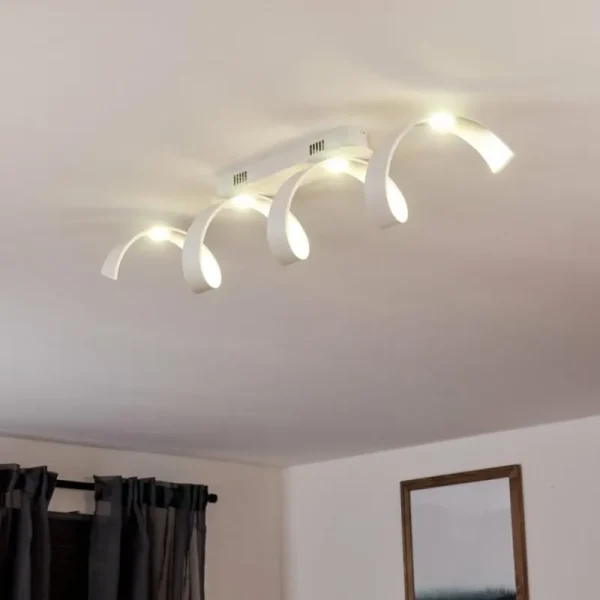 hofstein Plafonnier Rezat LED Blanc, 1 lumière* Lampes Modernes