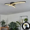 hofstein Plafonnier Rheinfelden LED Noir, 1 lumière* Lampes Modernes