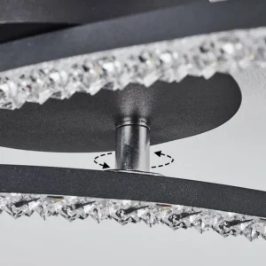 hofstein Plafonnier Rheinfelden LED Noir, 1 lumière* Lampes Modernes