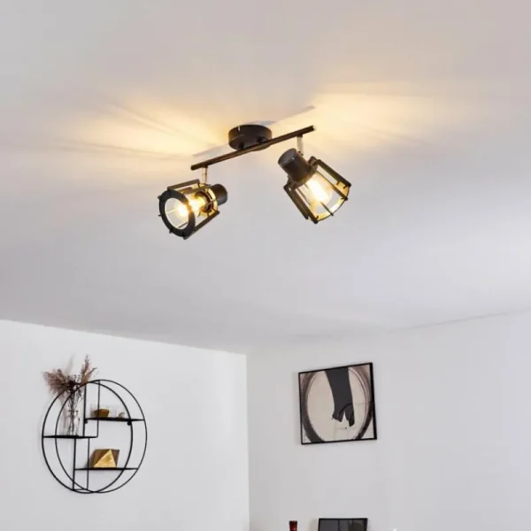 hofstein Plafonnier Rieti Noir, 2 lumières* Lampes Modernes