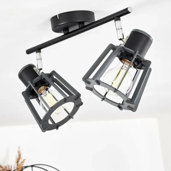 hofstein Plafonnier Rieti Noir, 2 lumières* Lampes Modernes