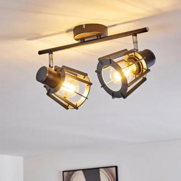 hofstein Plafonnier Rieti Noir, 2 lumières* Lampes Modernes