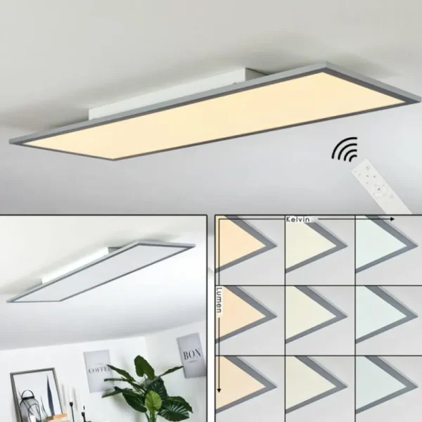 hofstein Plafonnier Ringuelet LED Blanc, 1 lumière, Télécommandes* Lampes Modernes