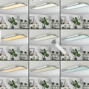 hofstein Plafonnier Ringuelet LED Blanc, 1 lumière, Télécommandes* Lampes Modernes