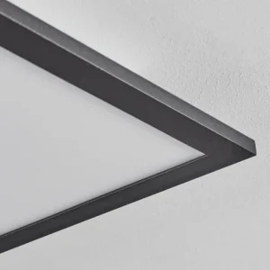 hofstein Plafonnier Ringuelet LED Noir, Blanc, 1 lumière, Télécommandes* Lampes Modernes