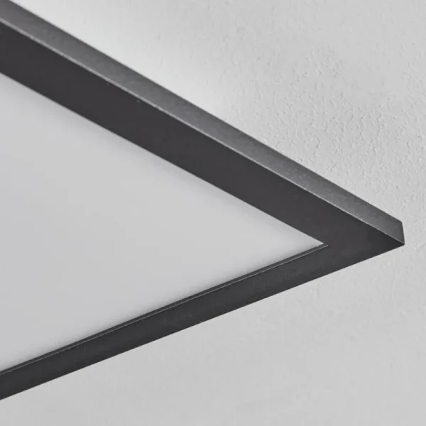 hofstein Plafonnier Ringuelet LED Noir, Blanc, 1 lumière, Télécommandes* Lampes Modernes