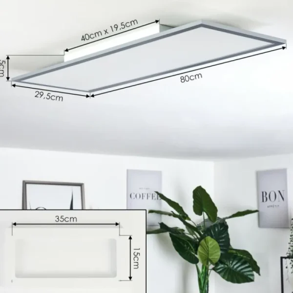 hofstein Plafonnier Ringuelet LED Blanc, 1 lumière, Télécommandes* Lampes Modernes