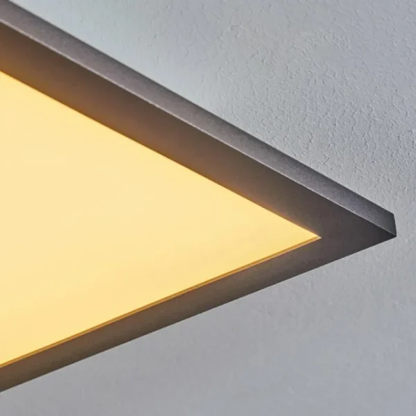 hofstein Plafonnier Ringuelet LED Noir, Blanc, 1 lumière, Télécommandes* Lampes Modernes