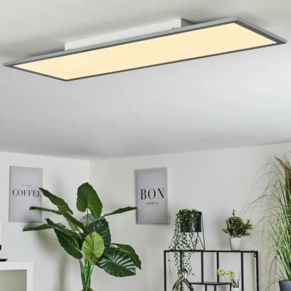 hofstein Plafonnier Ringuelet LED Blanc, 1 lumière, Télécommandes* Lampes Modernes