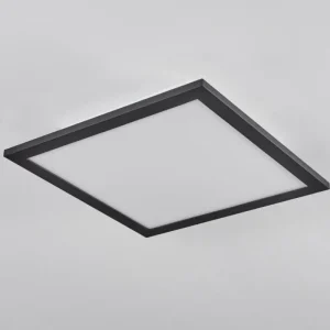 hofstein Plafonnier Ringuelet LED Noir, Blanc, 1 lumière, Télécommandes* Lampes Modernes