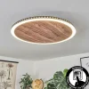 hofstein Plafonnier Rocha LED Brun, Couleur bois, Noir, 1 lumière* Lampes Modernes