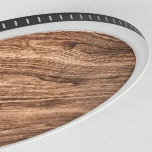 hofstein Plafonnier Rocha LED Brun, Couleur bois, Noir, 1 lumière* Lampes Modernes