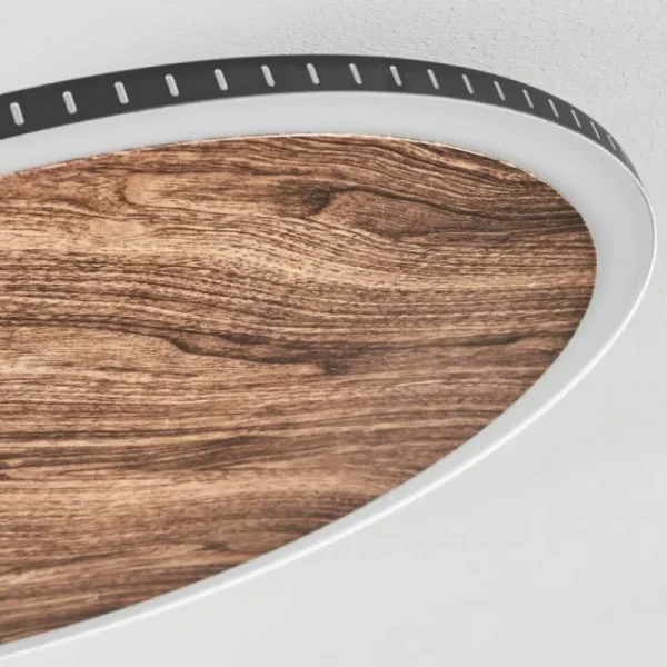 hofstein Plafonnier Rocha LED Brun, Couleur bois, Noir, 1 lumière* Lampes Modernes