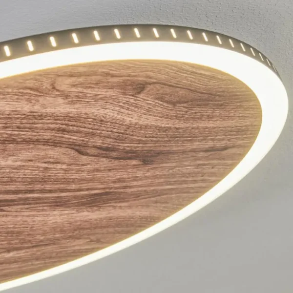 hofstein Plafonnier Rocha LED Brun, Couleur bois, Noir, 1 lumière* Lampes Modernes