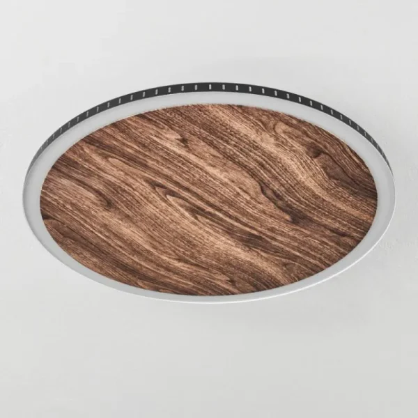 hofstein Plafonnier Rocha LED Brun, Couleur bois, Noir, 1 lumière* Lampes Modernes