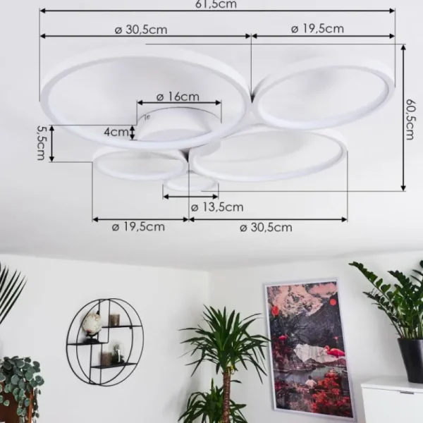 hofstein Plafonnier Rodekro Blanc, 1 lumière* Lampes Modernes