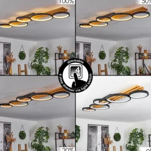 hofstein Plafonnier Rodekro LED Écru, Noir, 1 lumière* Lampes Modernes