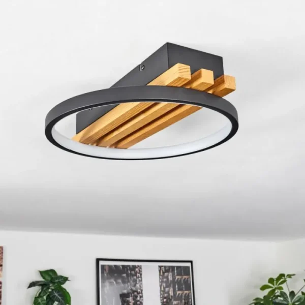 hofstein Plafonnier Rodekro LED Écru, Noir, 1 lumière* Lampes Modernes