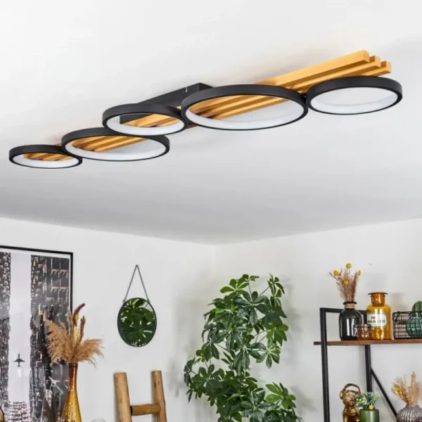 hofstein Plafonnier Rodekro LED Écru, Noir, 1 lumière* Lampes Modernes