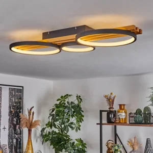 hofstein Plafonnier Rodekro LED Écru, Noir, 1 lumière* Lampes Modernes