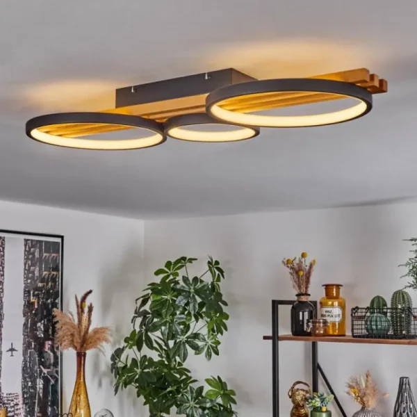 hofstein Plafonnier Rodekro LED Écru, Noir, 1 lumière* Lampes Modernes