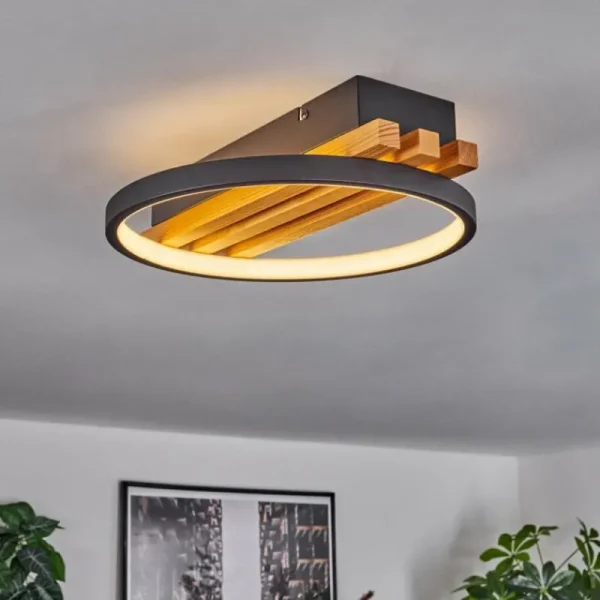 hofstein Plafonnier Rodekro LED Écru, Noir, 1 lumière* Lampes Modernes