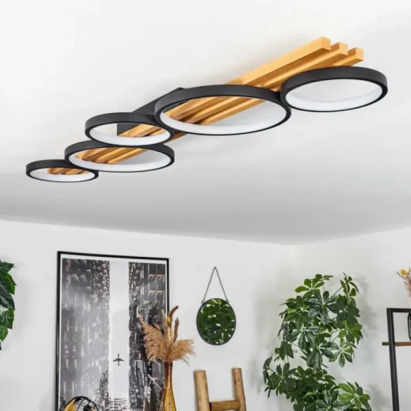hofstein Plafonnier Rodekro LED Écru, Noir, 1 lumière* Lampes Modernes