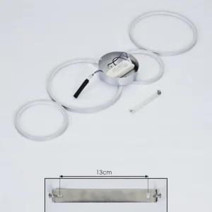 hofstein Plafonnier Rodekro LED Nickel mat, 4 lumières* Lampes Modernes