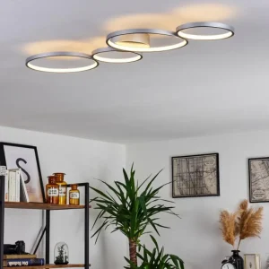 hofstein Plafonnier Rodekro LED Nickel mat, 4 lumières* Lampes Modernes