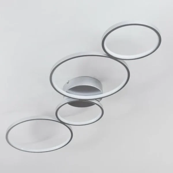 hofstein Plafonnier Rodekro LED Nickel mat, 4 lumières* Lampes Modernes