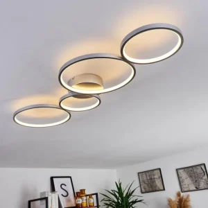 hofstein Plafonnier Rodekro LED Nickel mat, 4 lumières* Lampes Modernes