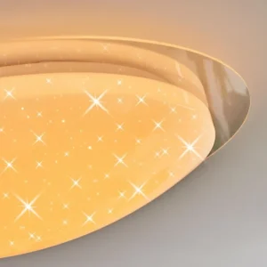 hofstein Plafonnier Rosenga LED Blanc, 1 lumière, Télécommandes* Lampes En Verre