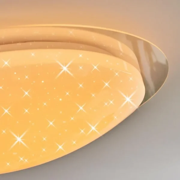 hofstein Plafonnier Rosenga LED Blanc, 1 lumière, Télécommandes* Lampes En Verre