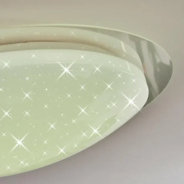 hofstein Plafonnier Rosenga LED Blanc, 1 lumière, Télécommandes* Lampes En Verre